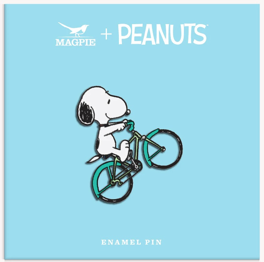 Snoopy Bike Enamel Pin Badge