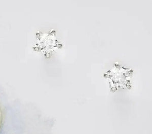 Bear & Hare - Sterling Silver Crystal Star Earrings