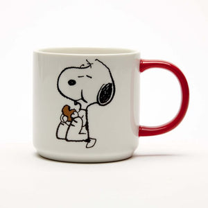 snoopy i'm about one cookie away from being happy mug