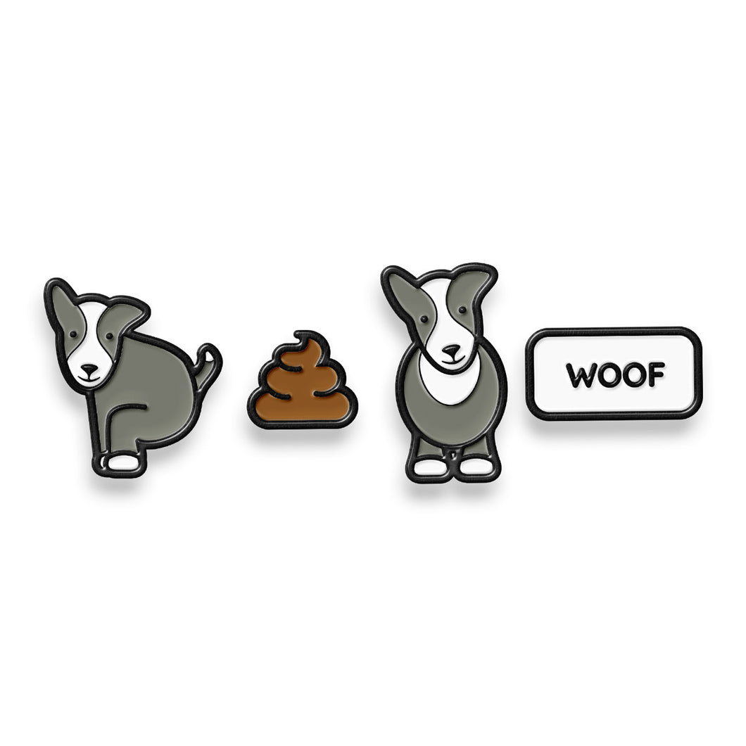 sheppy pin badge set of 4