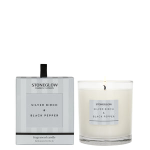 silver birch and black pepper candle